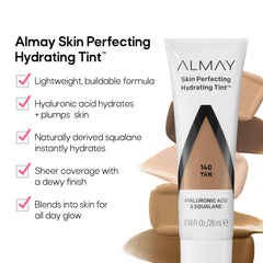 Almay fond de teint hydratant avec acide hyaluronique, hydratation immédiate.