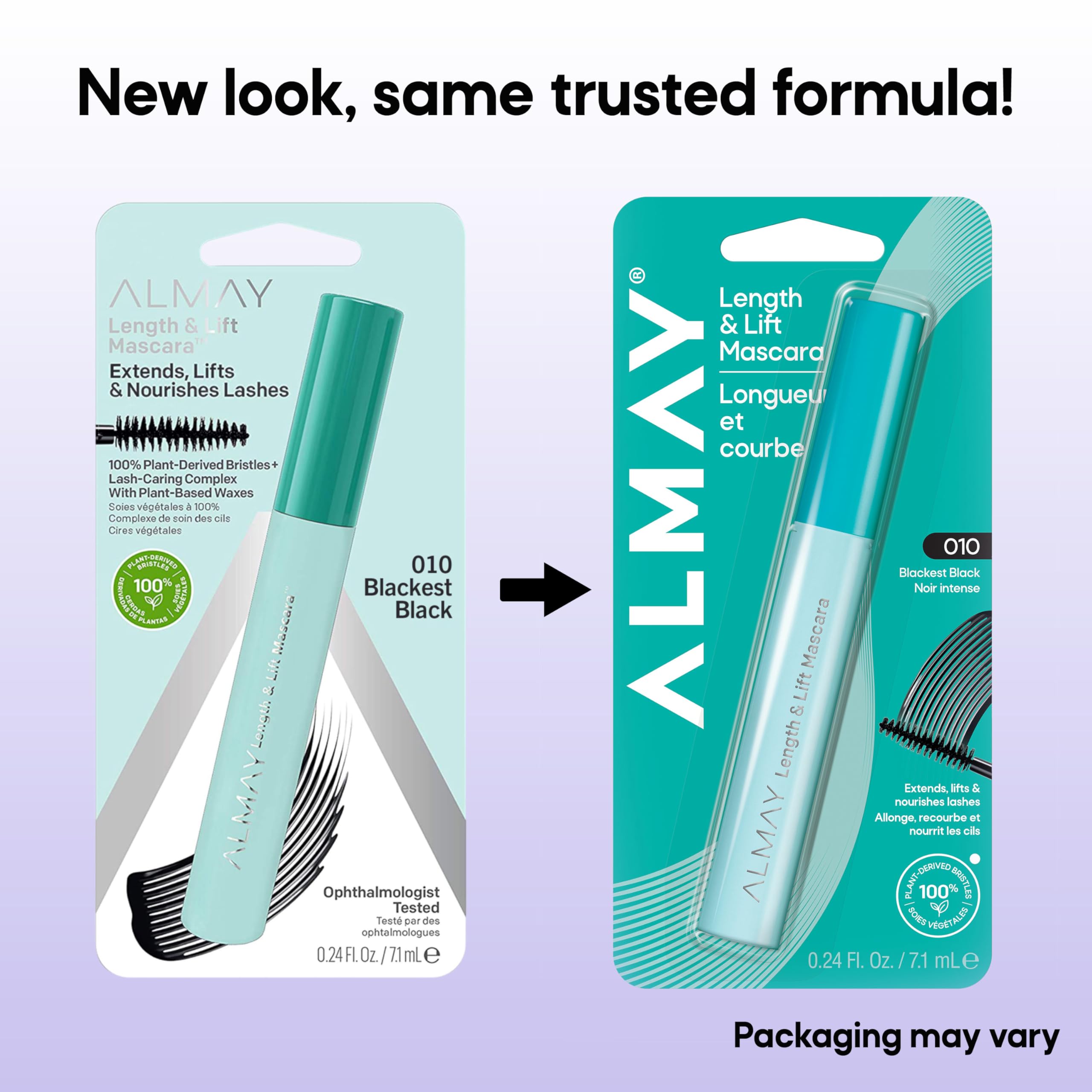 Formule soin des cils d’Almay Lengthening Mascara pour nourrir légèrement les cils.