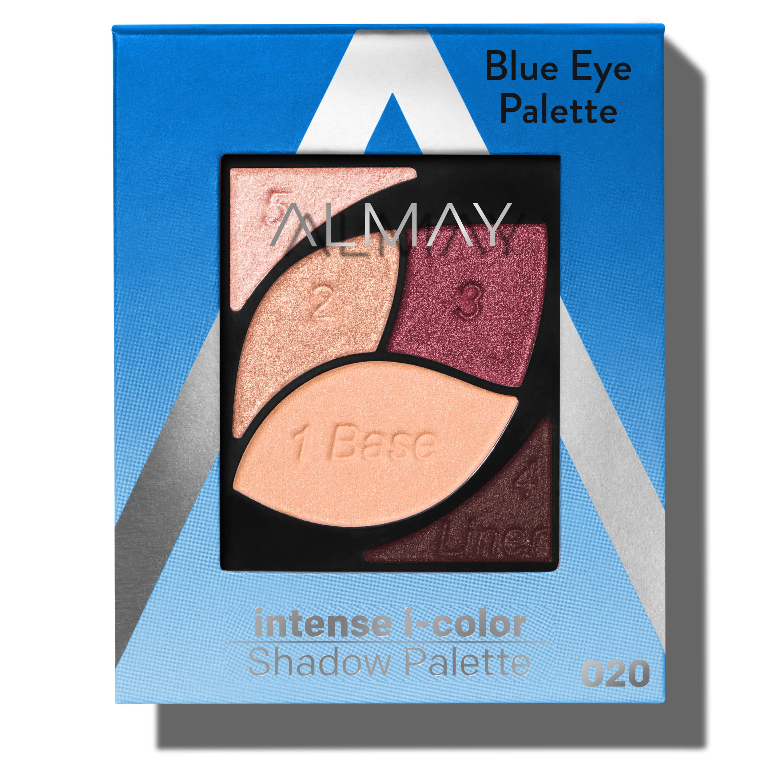 Palette Almay yeux 020 bleu, couleurs intenses et longue tenue.