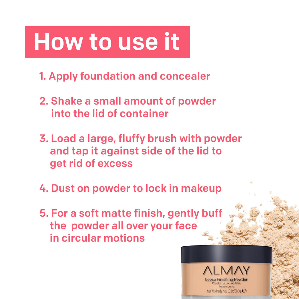 Poudre Almay minimise les pores et floute les irrégularités.
