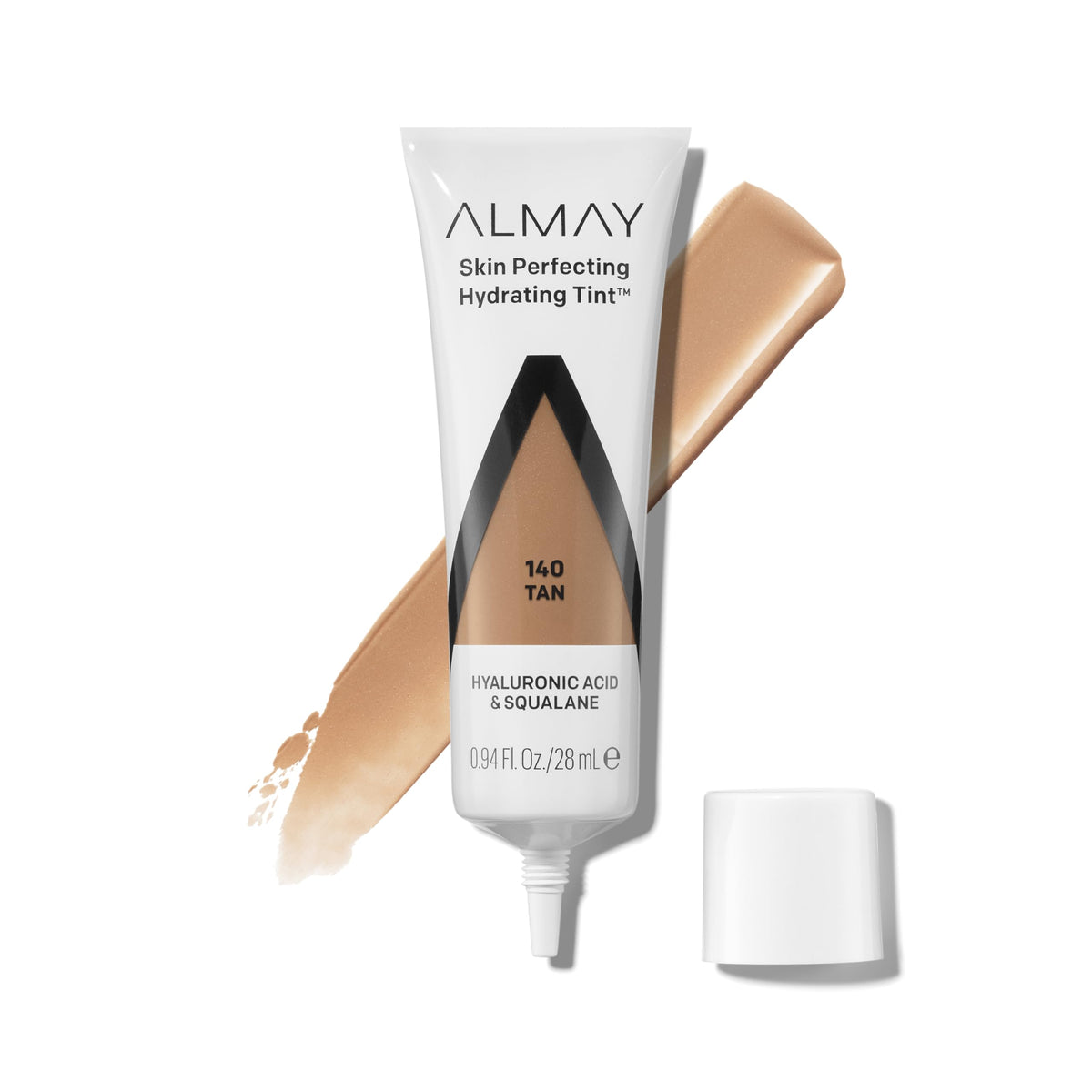 Almay Teinte Hydratante Liquide dans le flacon, hydratation légère et éclat naturel.