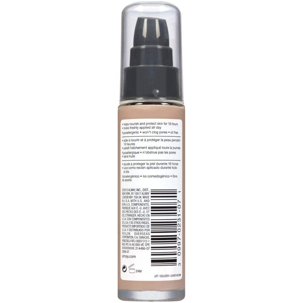Almay testé dermatologiquement et hypoallergénique, sans parfum.
