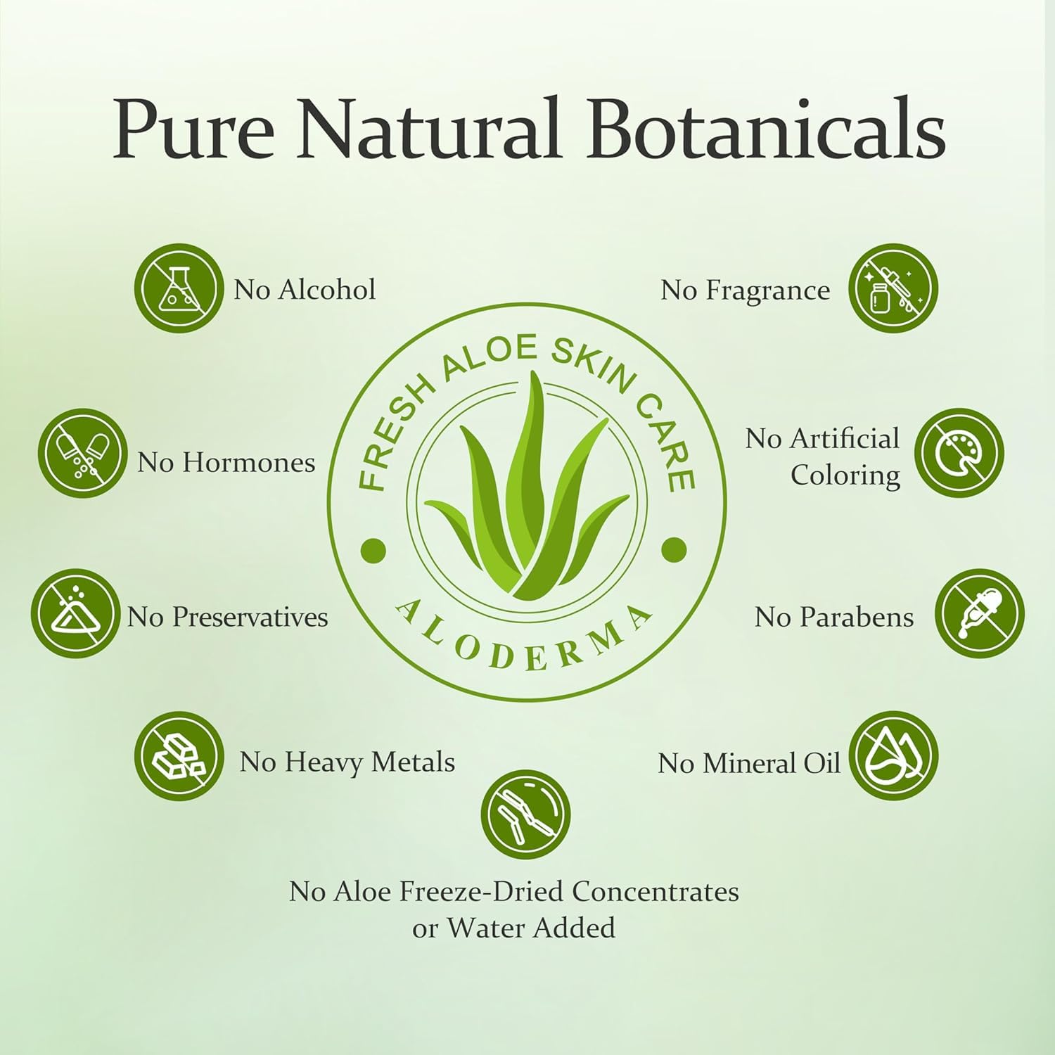 Aloderma Gel d'Aloe Pur sur la peau, peau nourrie et équilibrée.