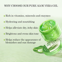 Texture légère et absorption rapide d'Aloderma Aloe pour le visage.