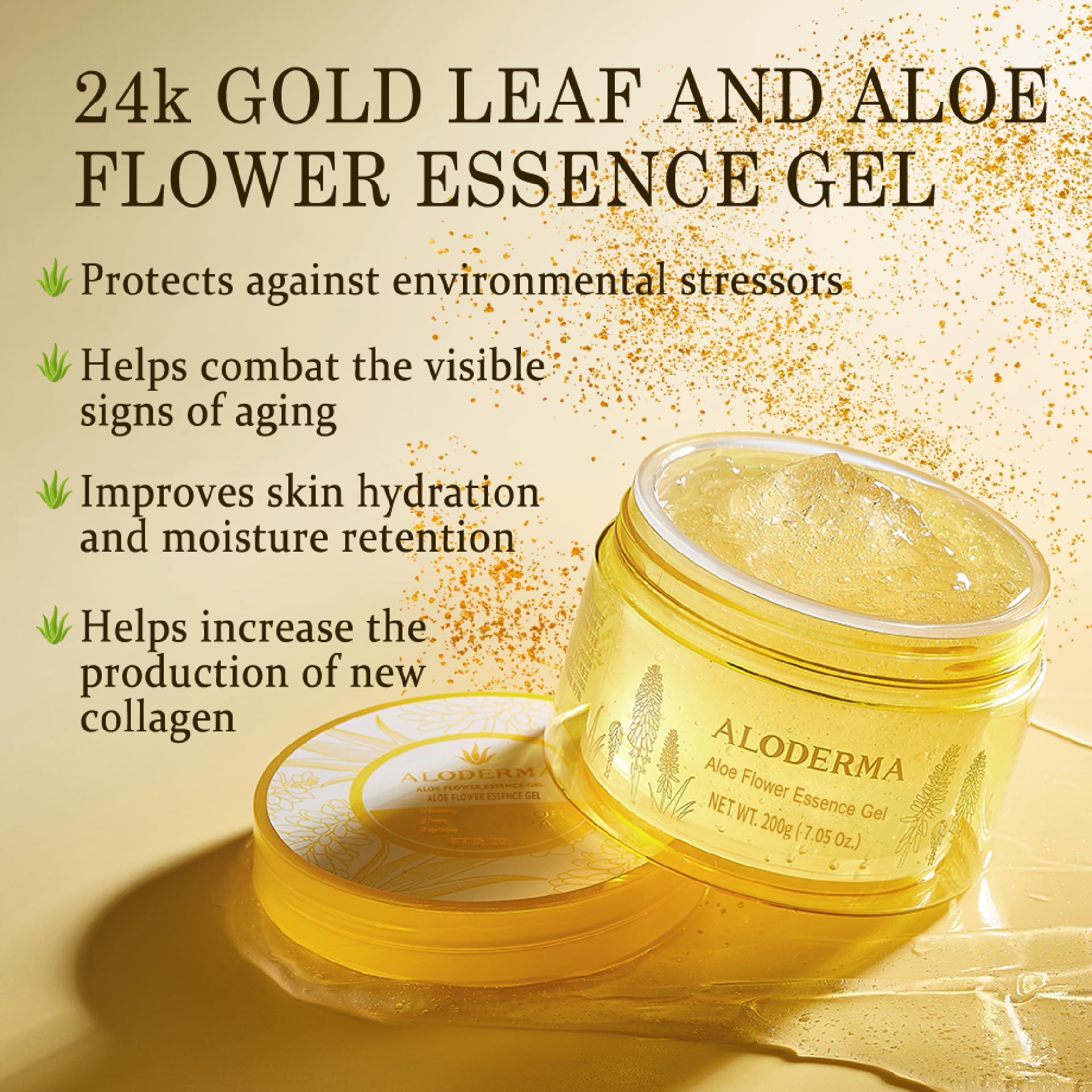 Texture du gel hydratante pour une peau douce et lumineuse.
