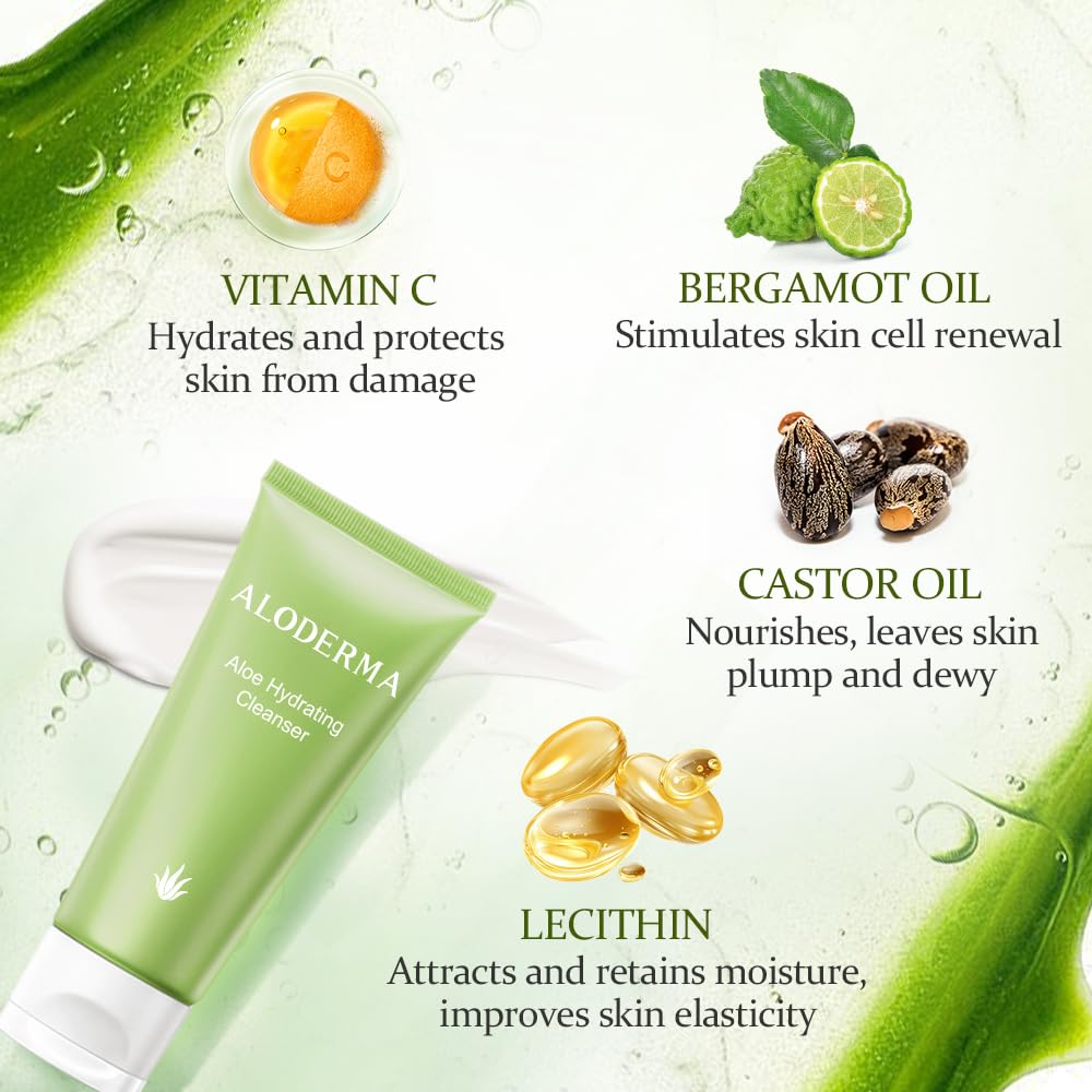 Texture mousse légère d’Aloderma pour nettoyer sans dessécher