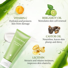 Texture mousse légère d’Aloderma pour nettoyer sans dessécher