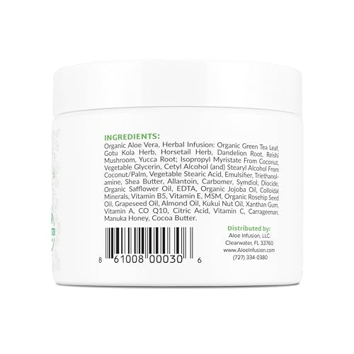 Aloe Infusion texture légère, absorption rapide, sans film gras