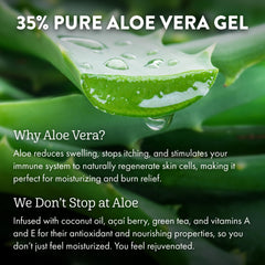 ALOE UP Après Soleil – ingrédients naturels coco, acai et thé vert pour nourrir