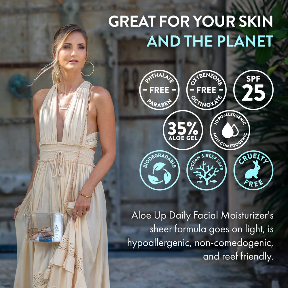 Aloe Up formule sans alcool pour peaux sensibles.