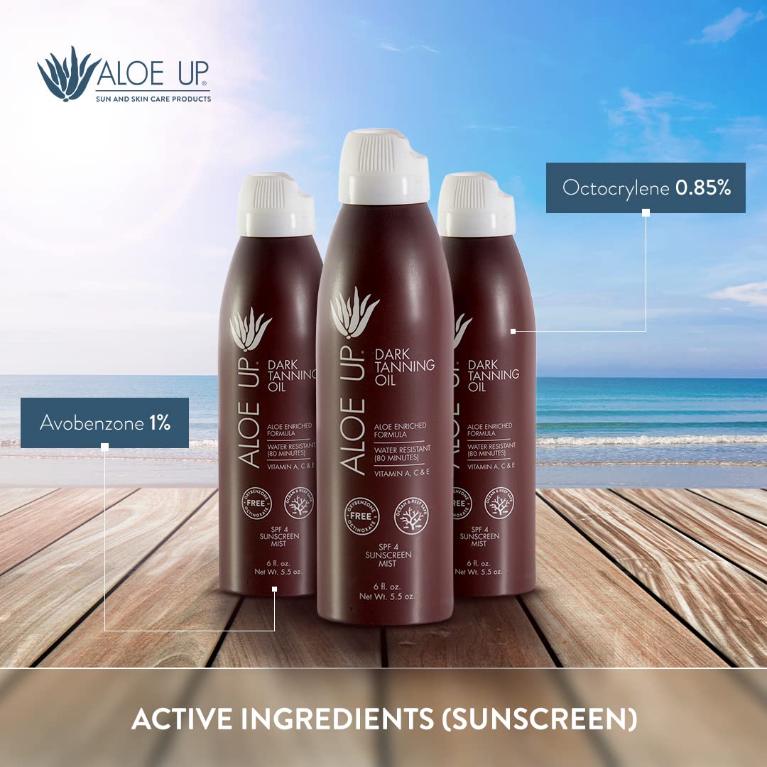 ALOE UP sans oxybenzone et sans parabènes, formule non comédogène adaptée à la peau sensible.