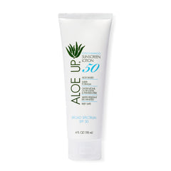 Aloe Up SPF50, bouteille visage et corps, hydratation durable et protection UV.