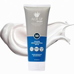 Aloe Up Sport Crème Solaire Visage et Corps protège et hydrate en profondeur.