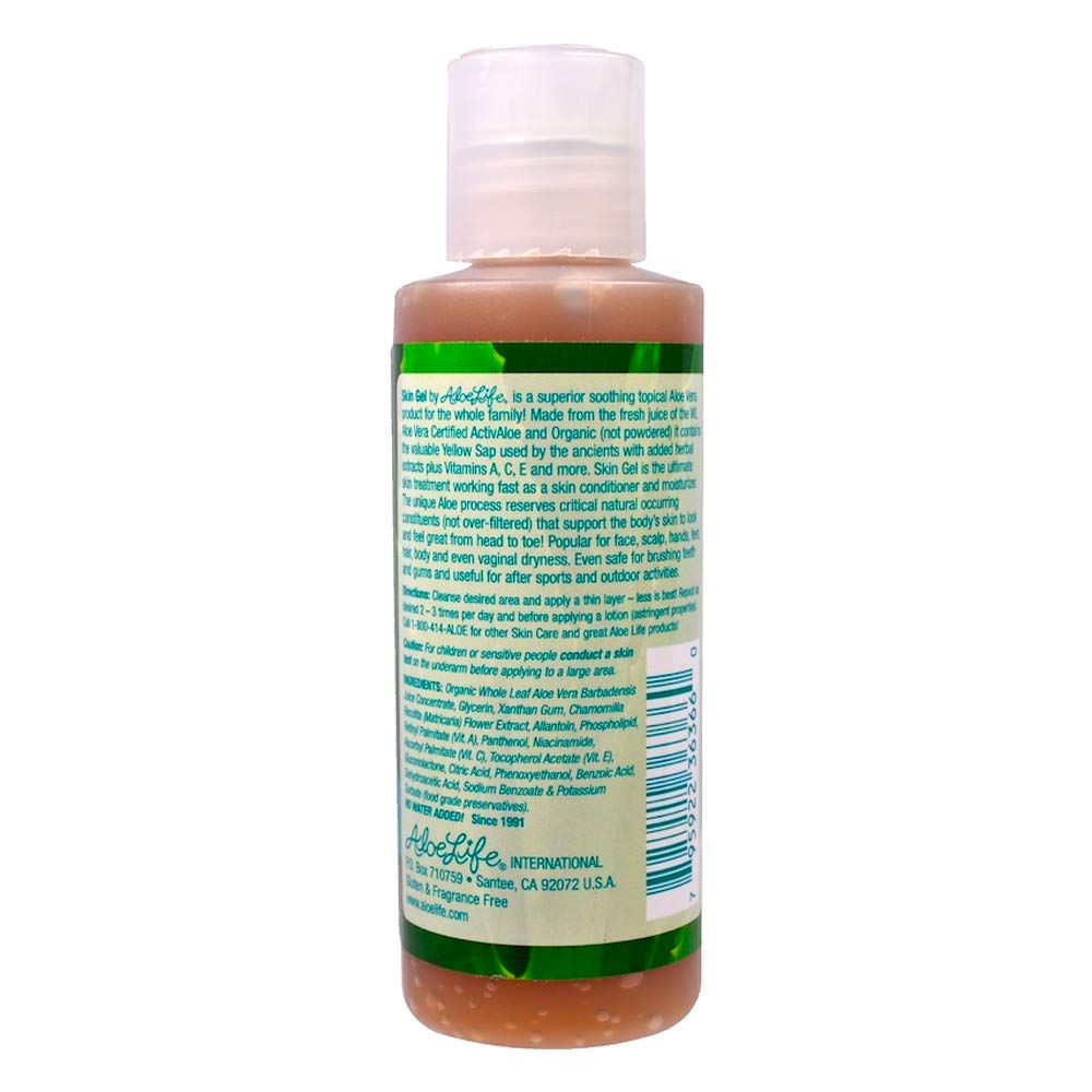 Aloe Life texture gel jaune-sève : couleur dorée et absorption rapide.