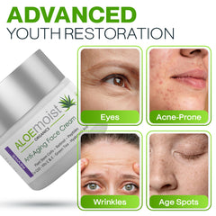 Crème visage AloeMoist Revive avec absorption rapide et fini non gras.