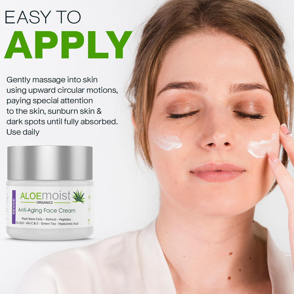 Utilisation jour et nuit AloeMoist Revive pour une peau prête à la journée.