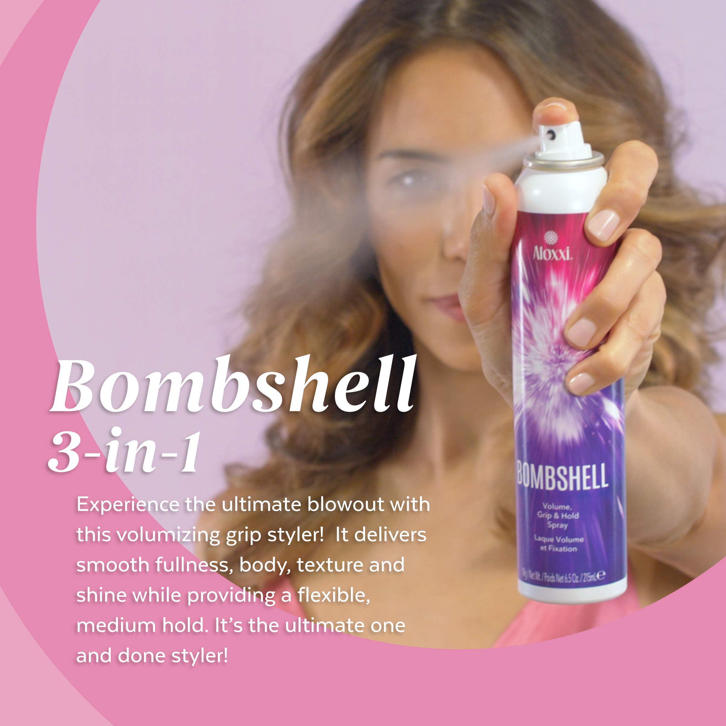 ALOXXI Bombshell – application-cheveux-humide : volume dès le démarrage pour un brushing robuste.