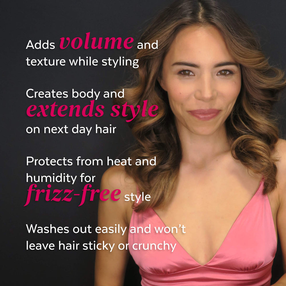 ALOXXI Bombshell – application-cheveux-sec : réactivation facile et texture remise en forme.