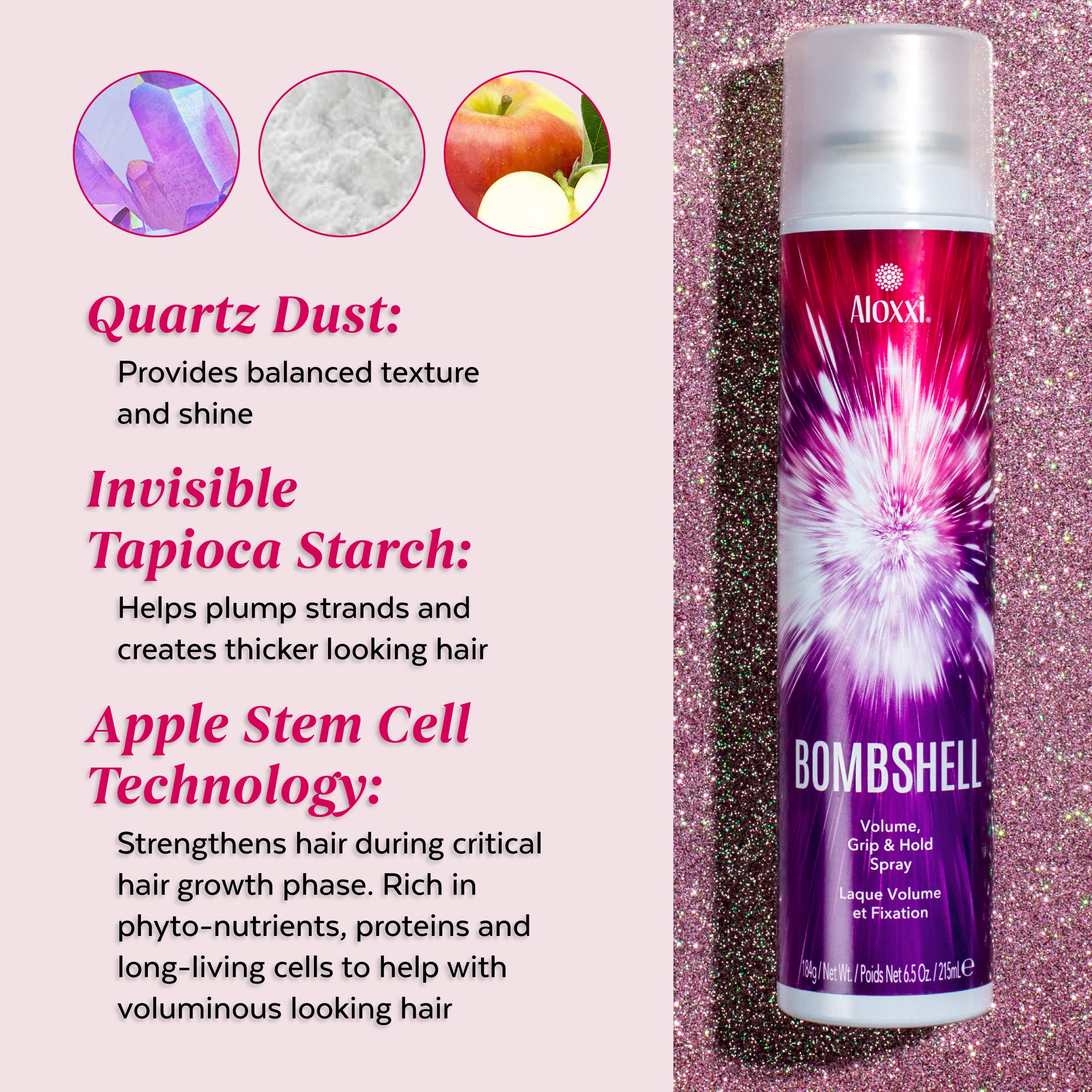 ALOXXI Bombshell – protection-chaleur-450f : protège lors du coiffage chaud.