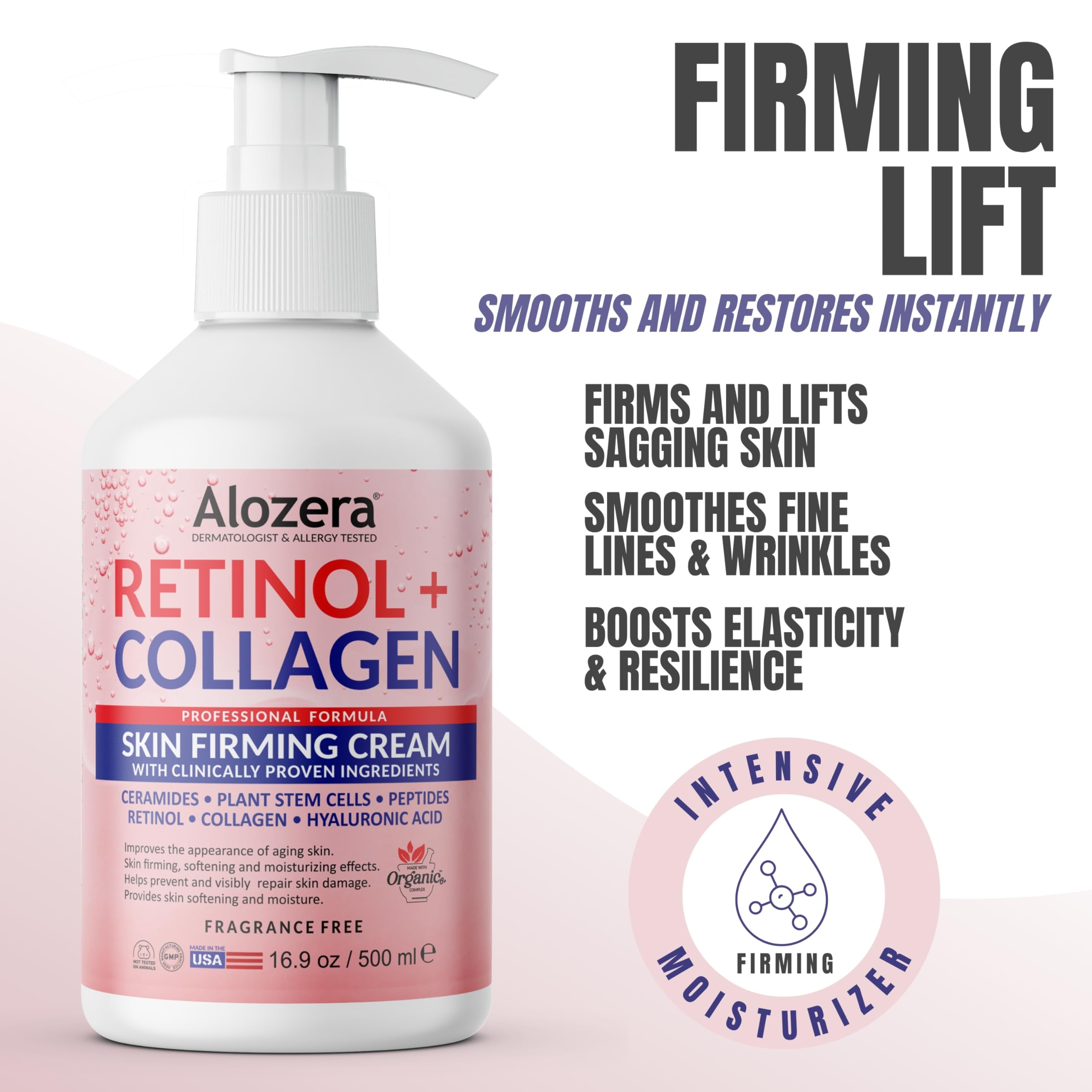 Crème Alozera, texture riche sur peau, démontrant hydratation et revitalisation.