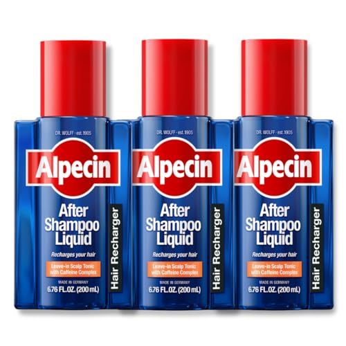 Alpecin Après-Shampooing Caféine : bouteille vue de face, soin nourrissant pour cuir chevelu.