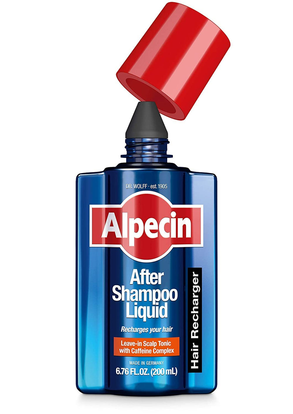 Alpecin Caféine : flacon compact, voyage facile pour routine quotidienne.