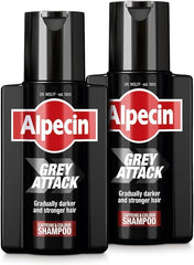 La bouteille Alpecin Gray Attack prête à l’emploi pour une couleur naturelle.