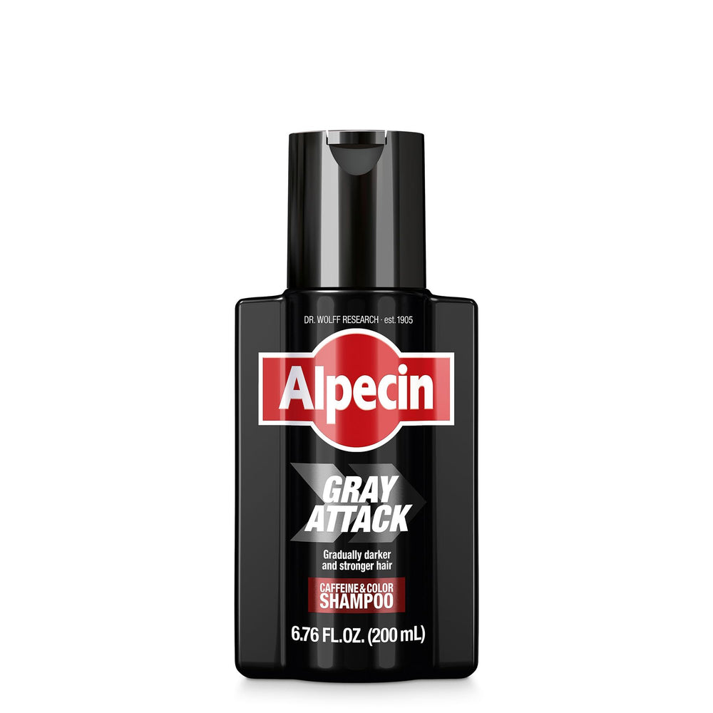 Alpecin Gray Attack Shampoing Caféine Color, bouteille 200 ml, couleur naturelle.