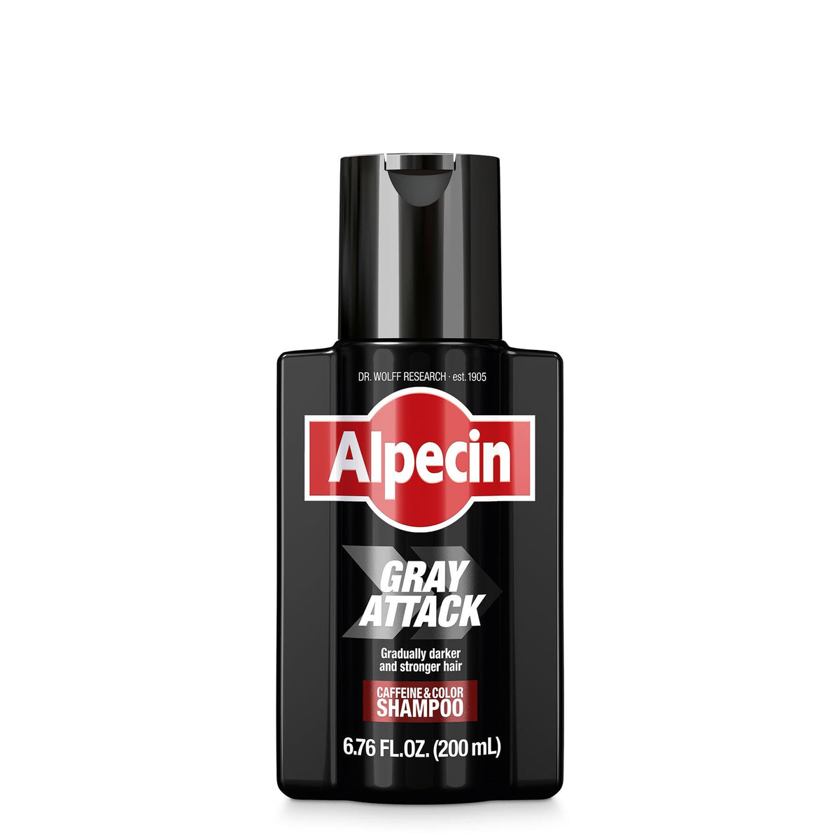 Alpecin Gray Attack Shampoing Caféine Color, bouteille 200 ml, couleur naturelle.