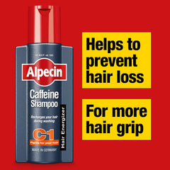 Mousse du shampooing Alpecin C1 prête à être appliquée sur cheveux propres