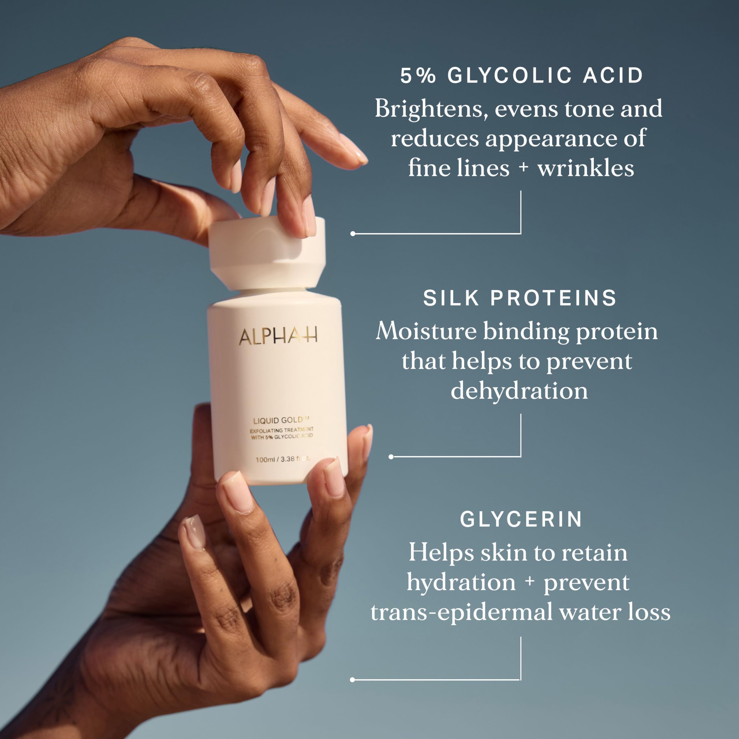 Alpha-H Liquid Gold: exfoliation possible sur corps et visage
