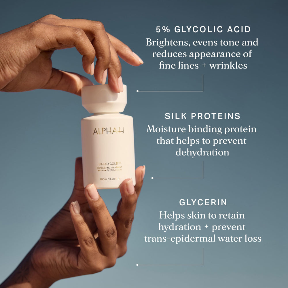 Alpha-H Liquid Gold: exfoliation possible sur corps et visage
