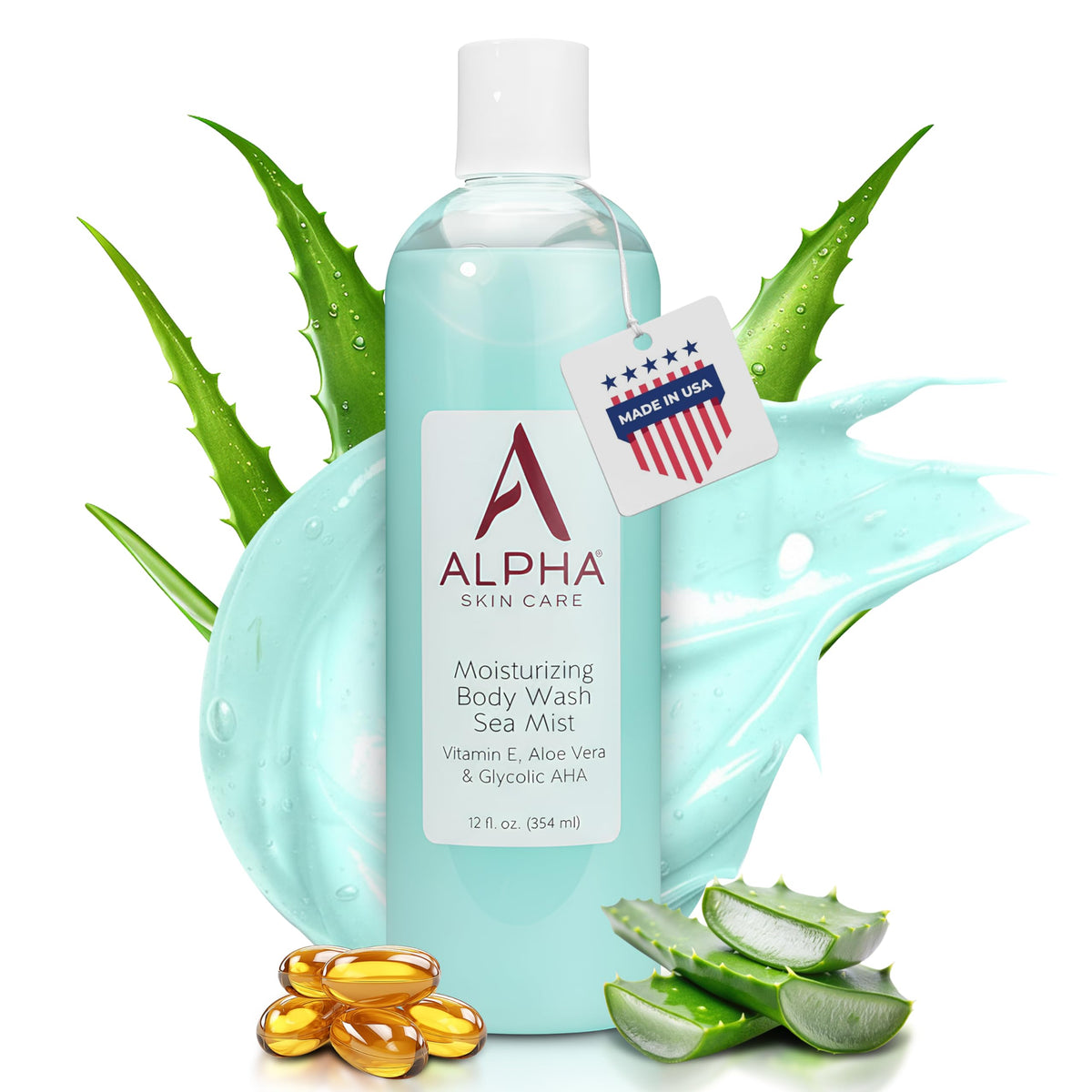 Alpha Skin Care: bouteille-douche, hydratation adaptée à tous les types de peau.