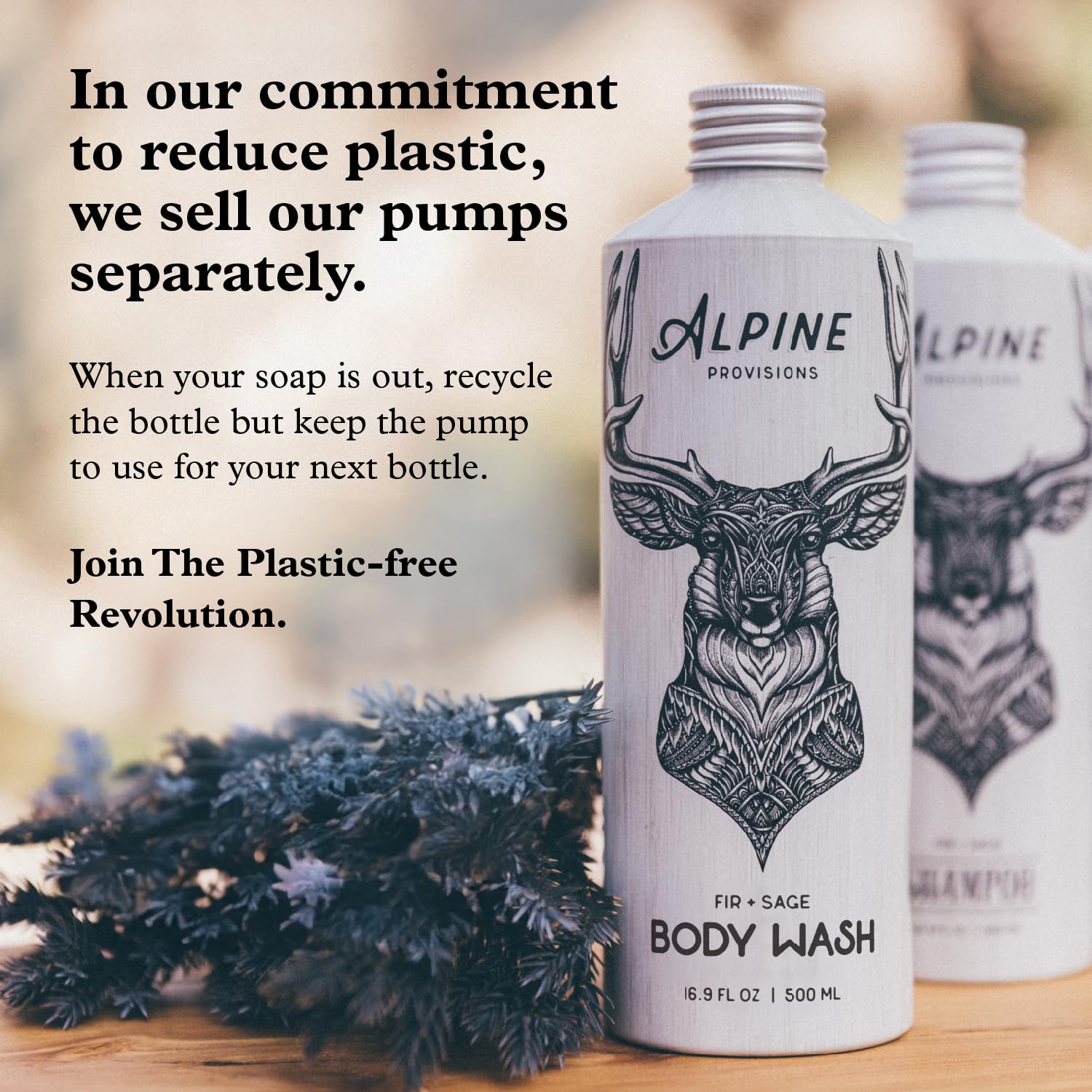 Alpine Provisions – ingrédients botaniques aloe vera et huile de coco, hydratation.