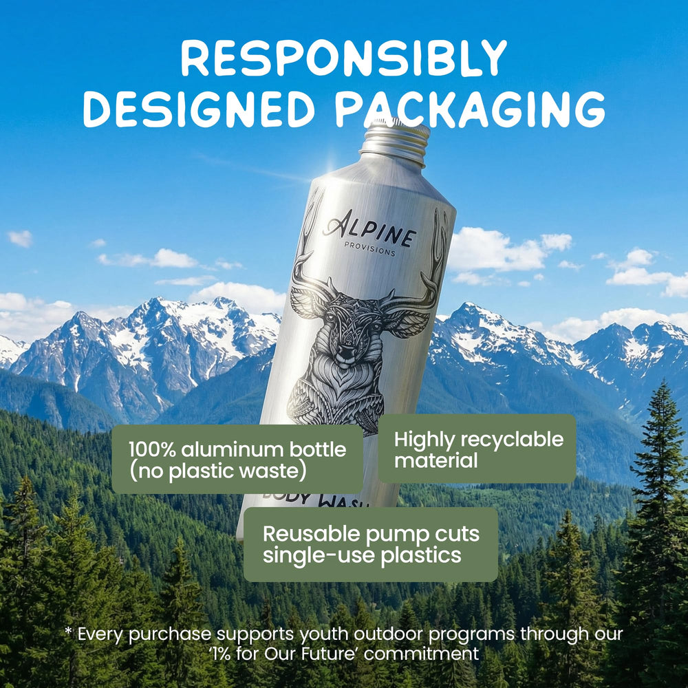 Alpine Provisions – texture mousse-douce pour une douche rafraîchissante.