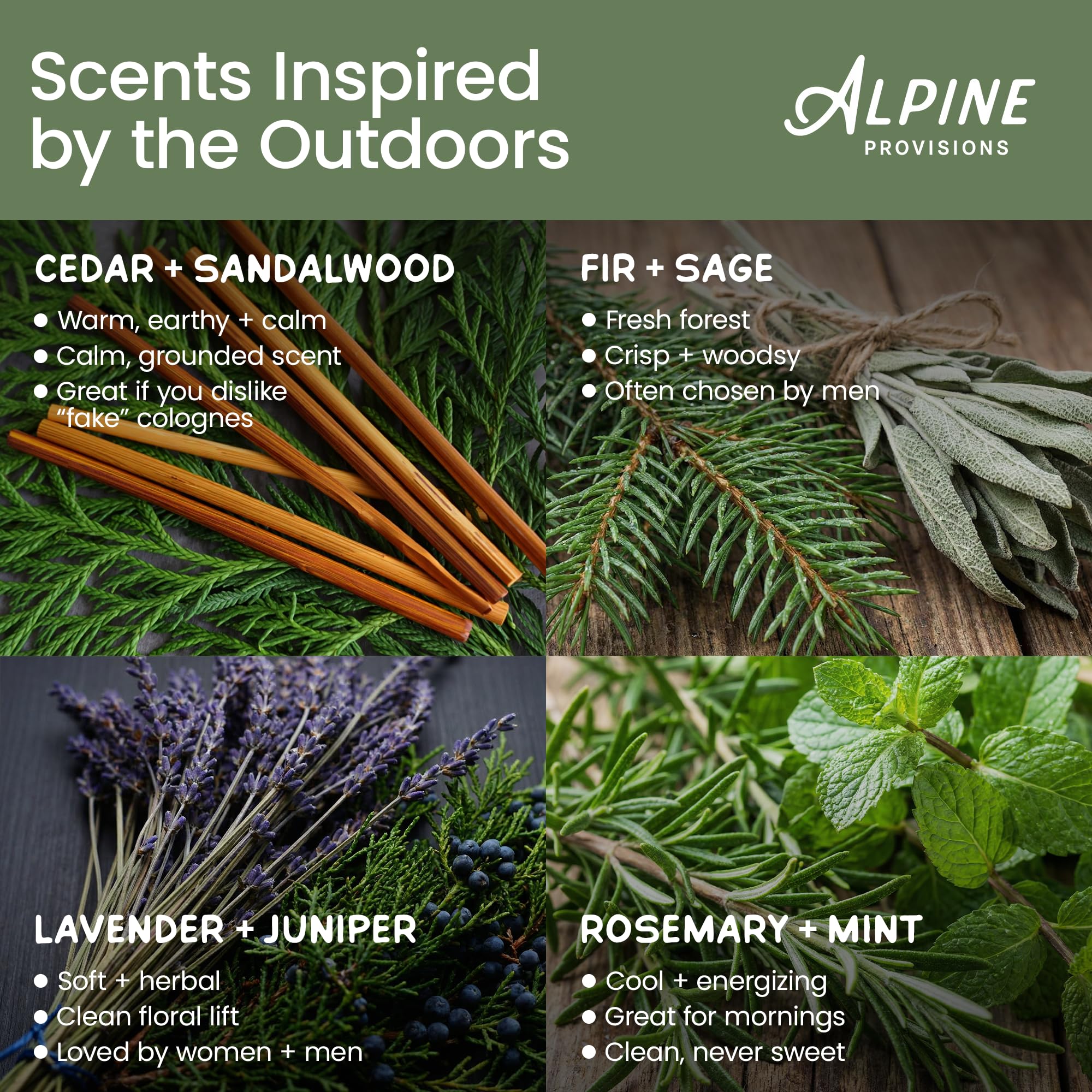 Alpine Provisions – convient à tous les types de peau, unisexe.