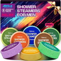 ALPLUG bombes de douche pour homme, paquet de 8, spa à domicile