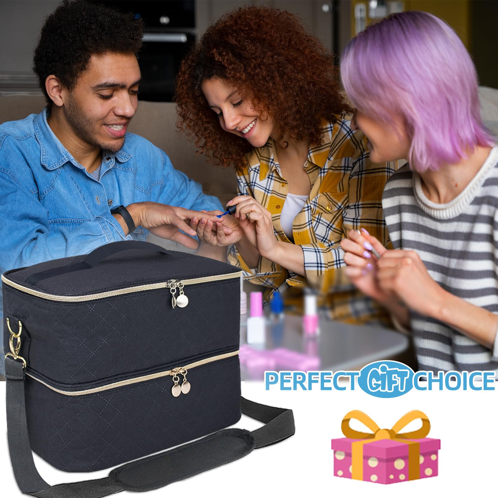 ALSLEA coffret organiseur nail art cadeau, idée cadeau idéale.