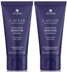 Flacon de shampoing Alterna Caviar Anti-Âge, hydratation en profondeur pour cheveux secs.