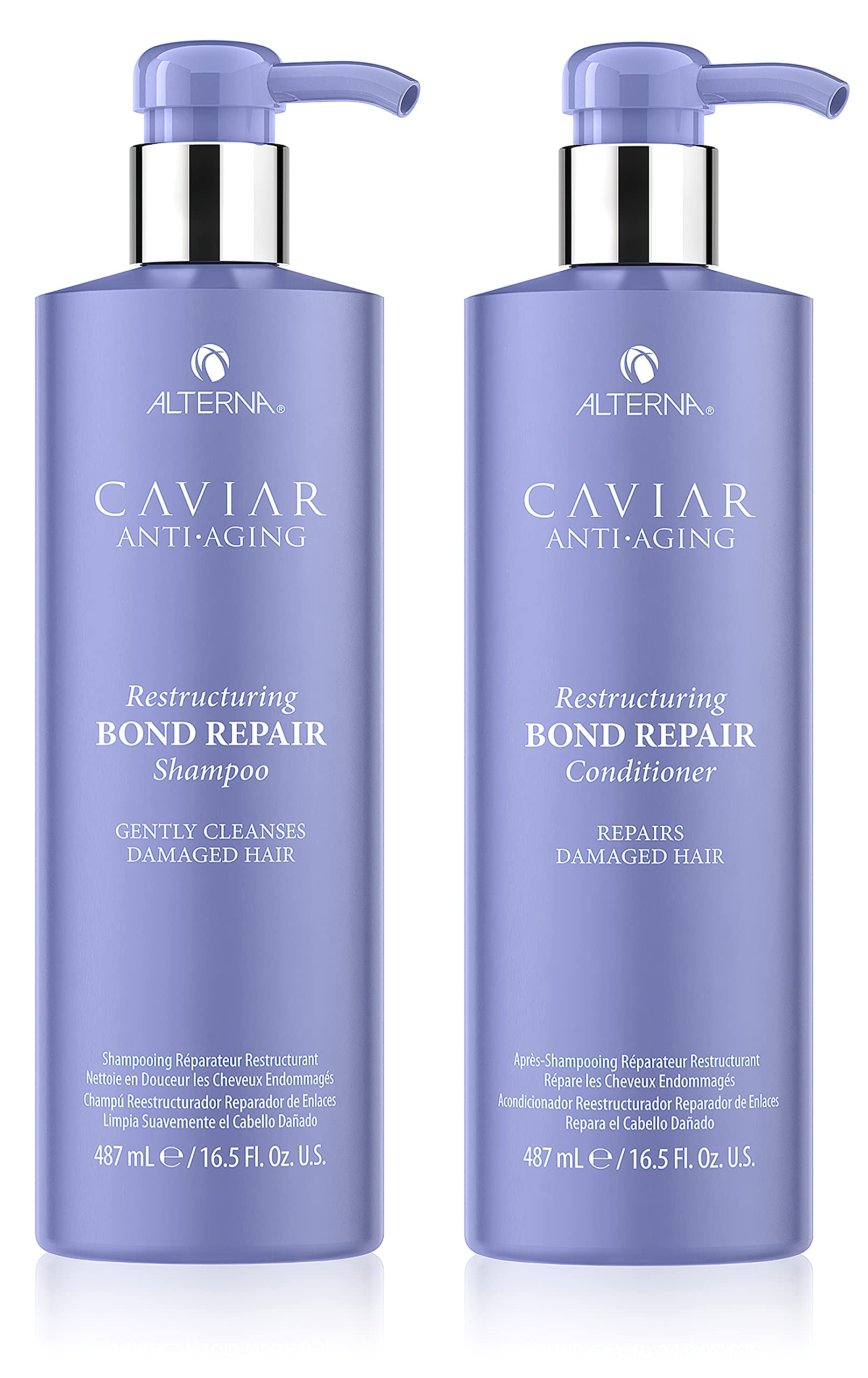 Alterna CAVIAR Shampoing – bouteille, nettoyage délicat et fraîcheur durable.