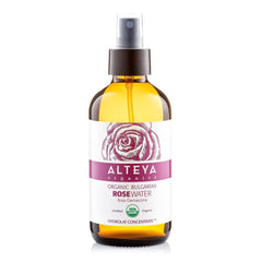 Alteya Organics Eau de Rose visage: bouteille élégante pour rafraîchir et hydrater.