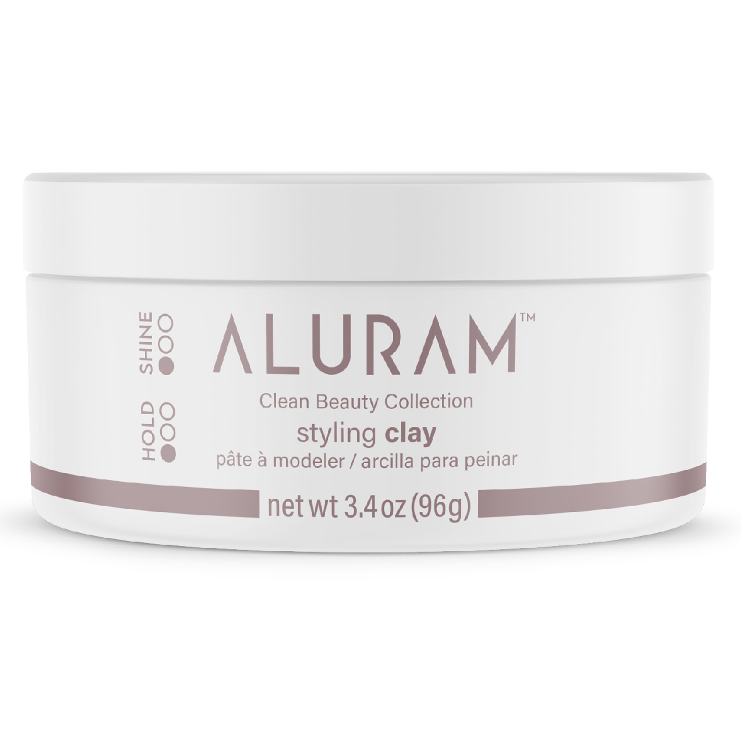 ALURAM Argile de coiffage packshot – flacon clair et texture prête à l'emploi.