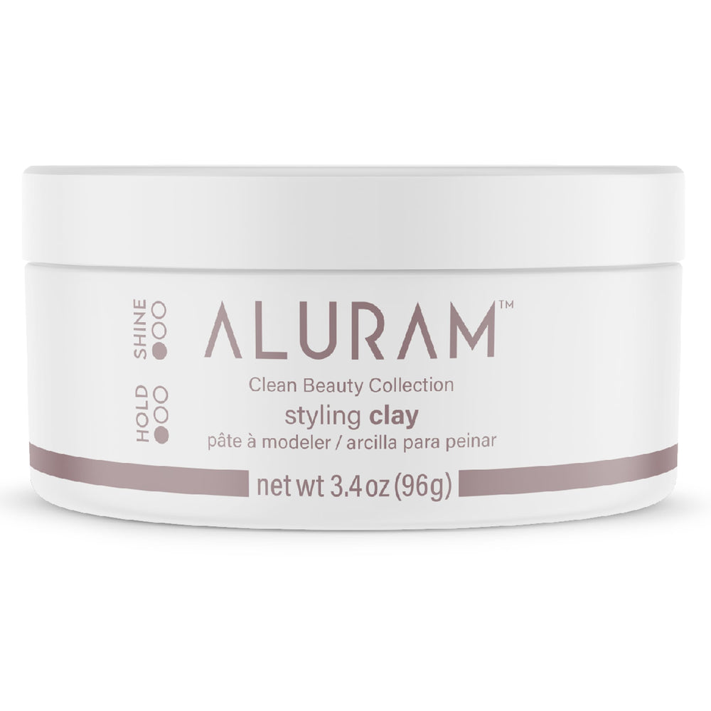 ALURAM Argile de coiffage packshot – flacon clair et texture prête à l'emploi.