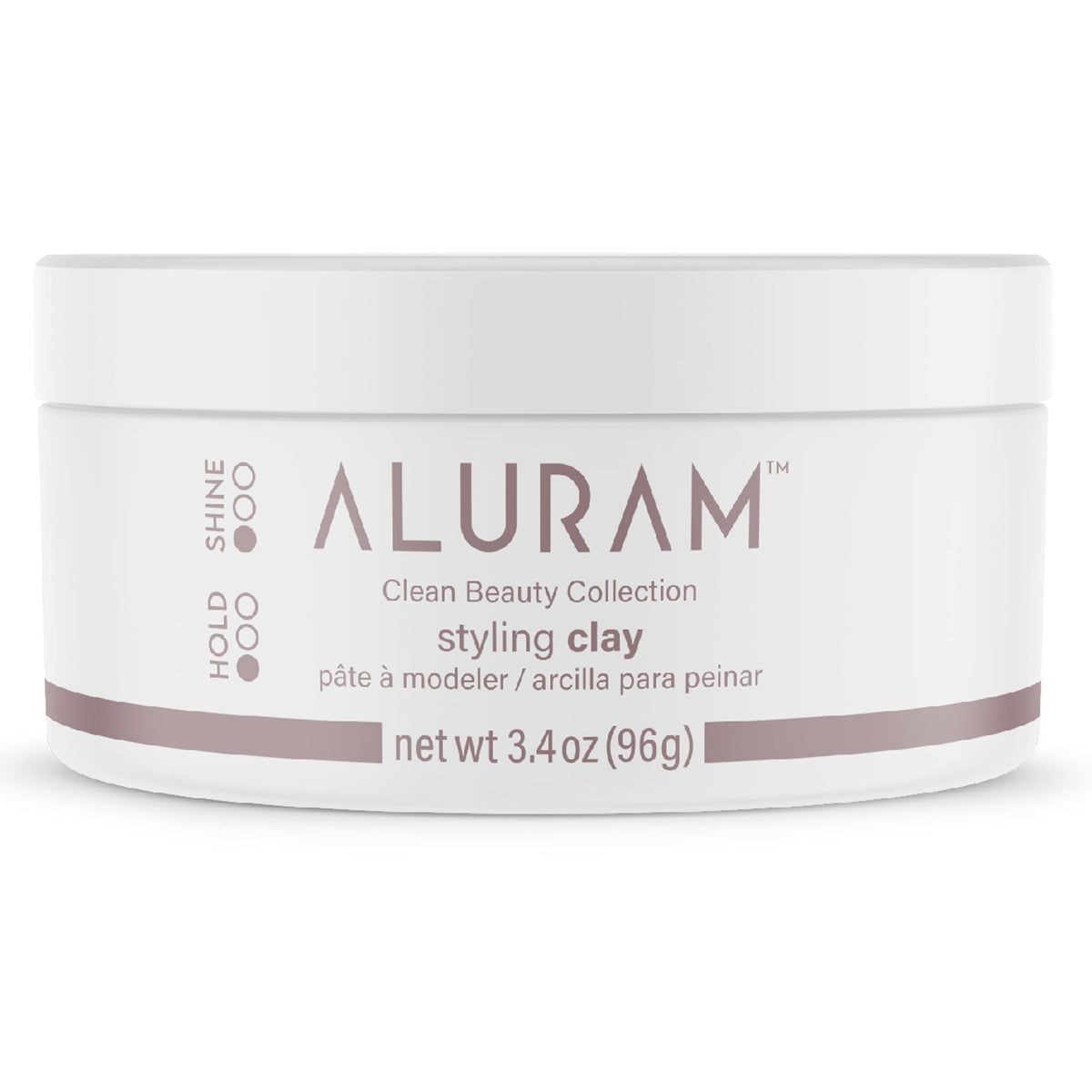ALURAM Argile de coiffage packshot – flacon clair et texture prête à l'emploi.