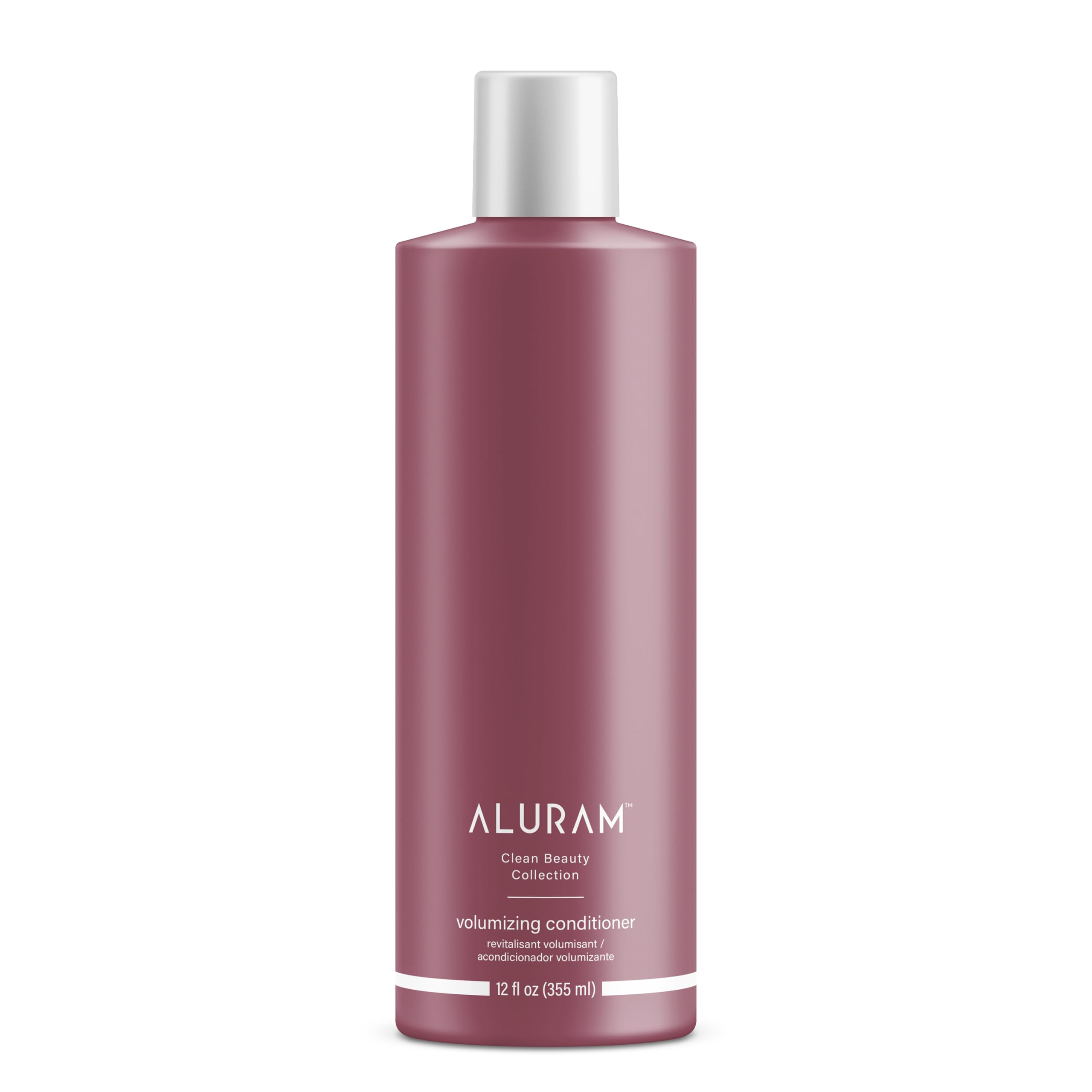 ALURAM Conditionneur Volume: bouteille illustrant l'emballage sans silicone pour un soin léger.