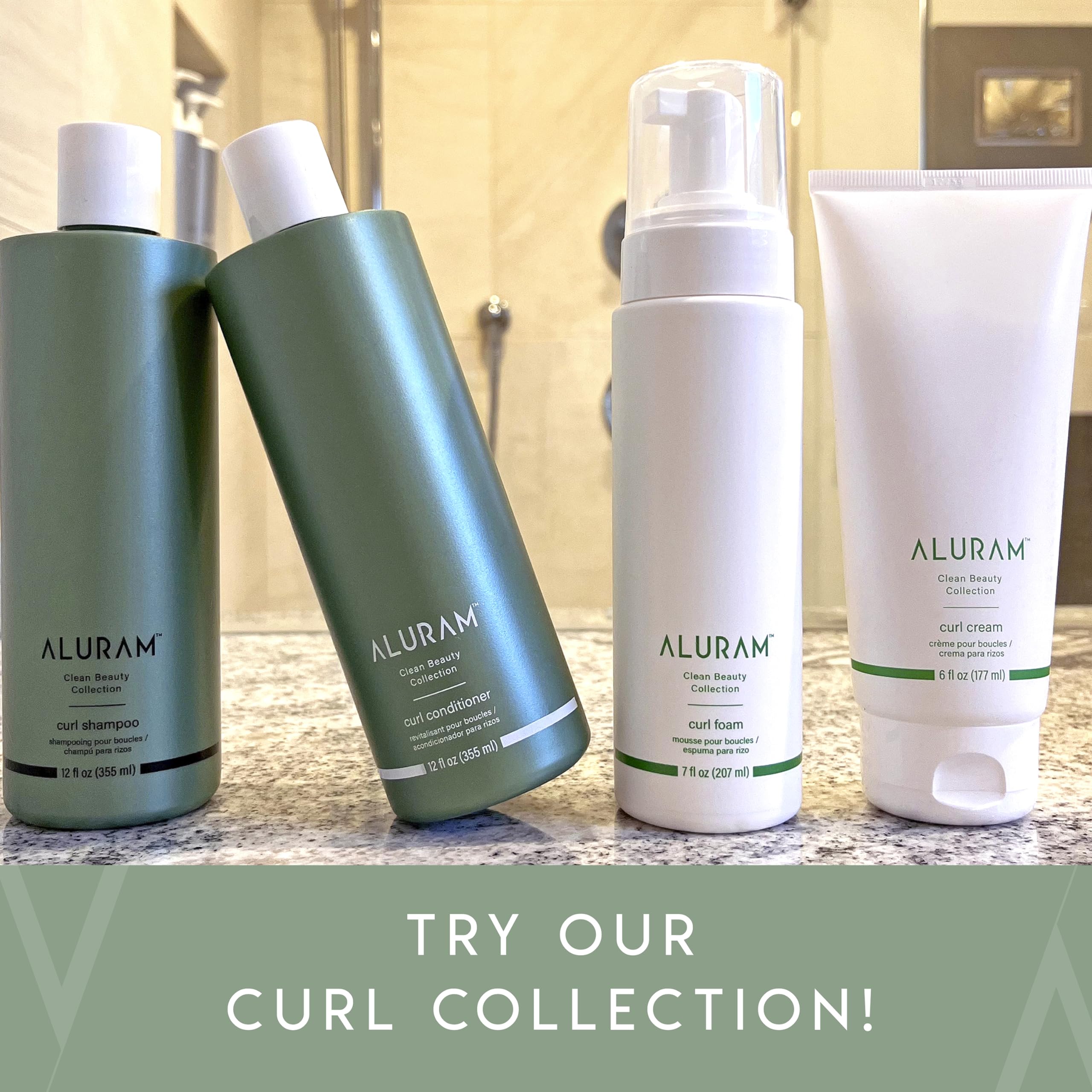 ALURAM Curl Foam fits into daily routine for defined curls.