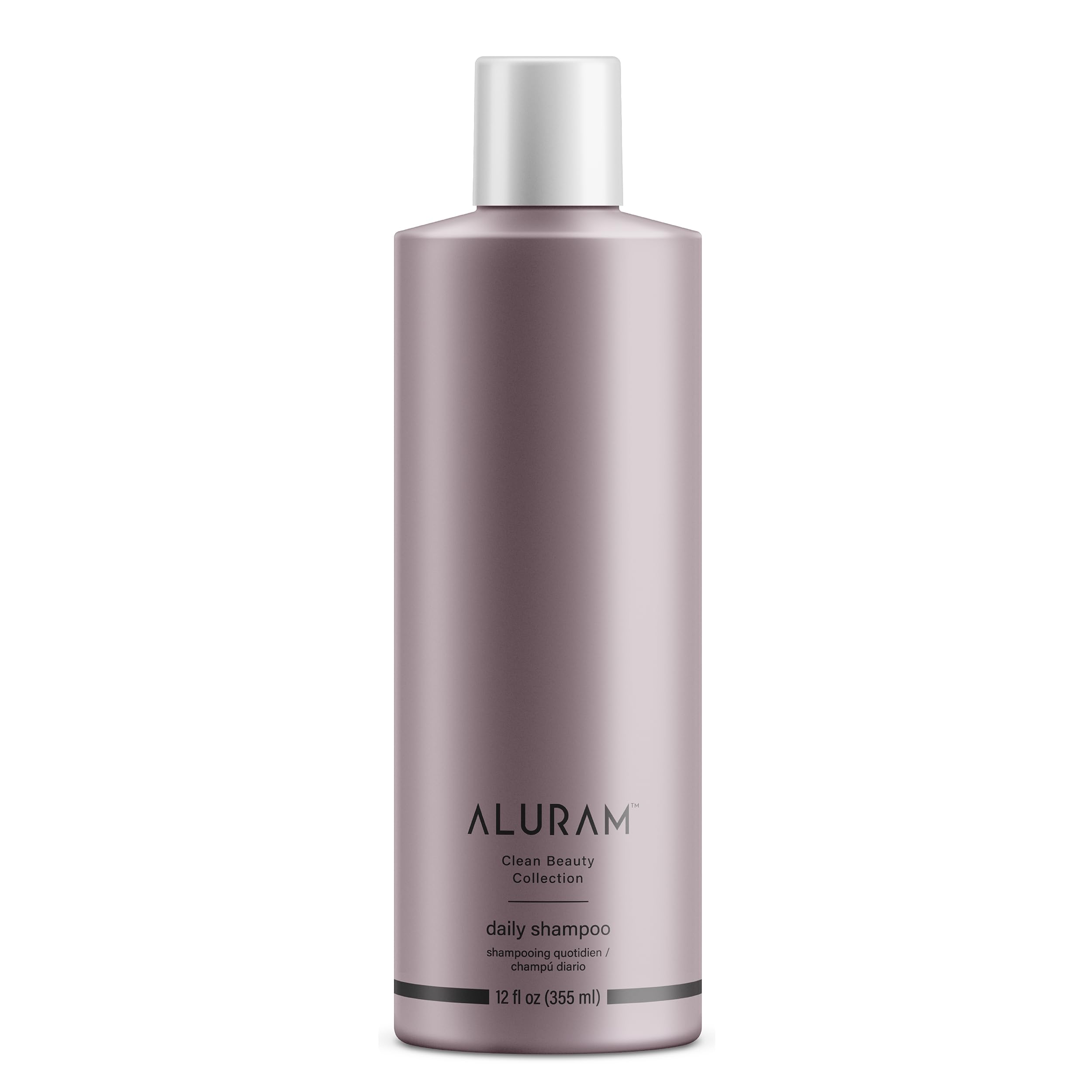 Shampoing ALURAM à l’eau de coco en bouteille, hydratation et brillance.