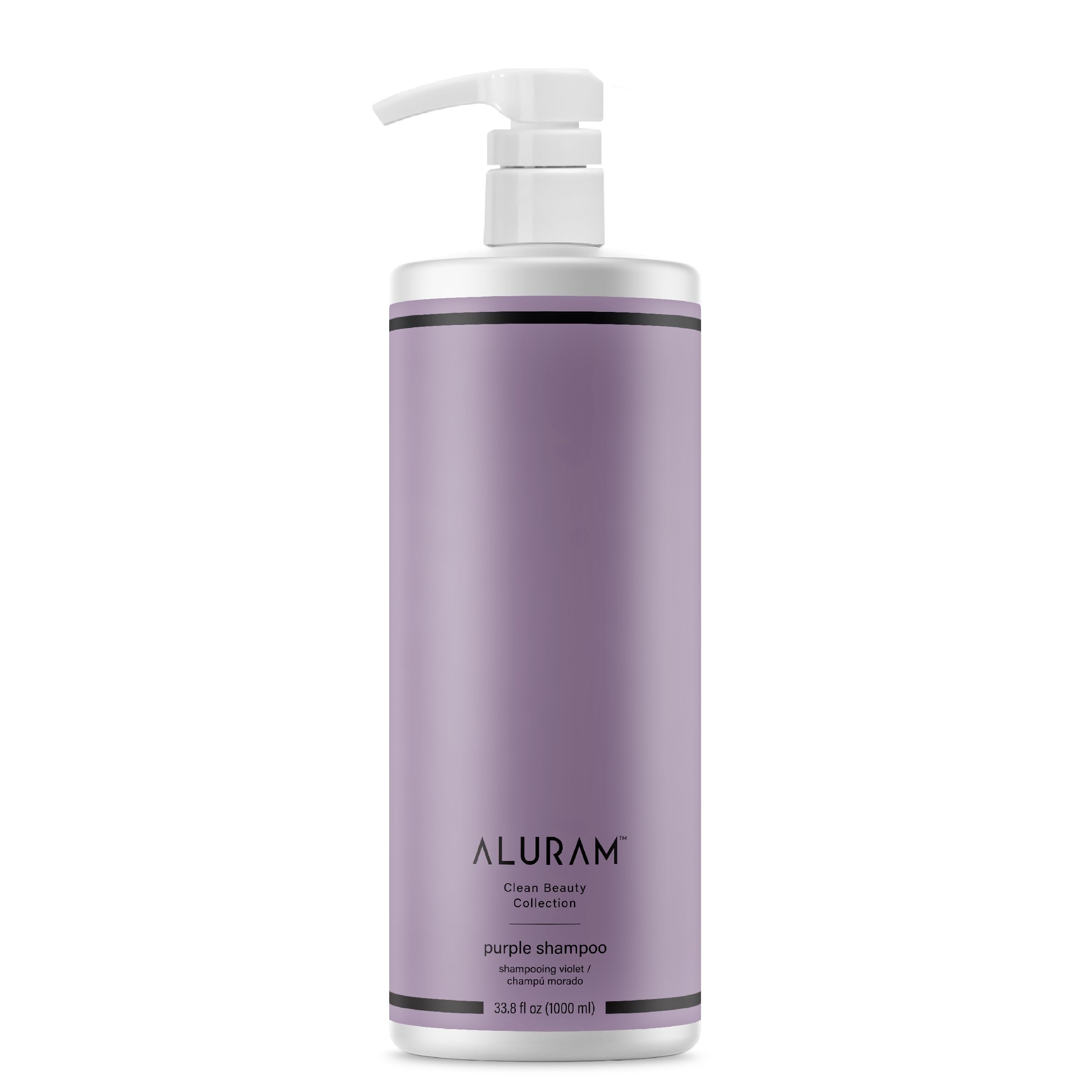 ALURAM Shampoing violet eau de coco, bouteille prête pour hydrater les cheveux.