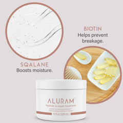 ALURAM Formule nourrissante, mélange d'huiles pour nourrir sans alourdir les cheveux.