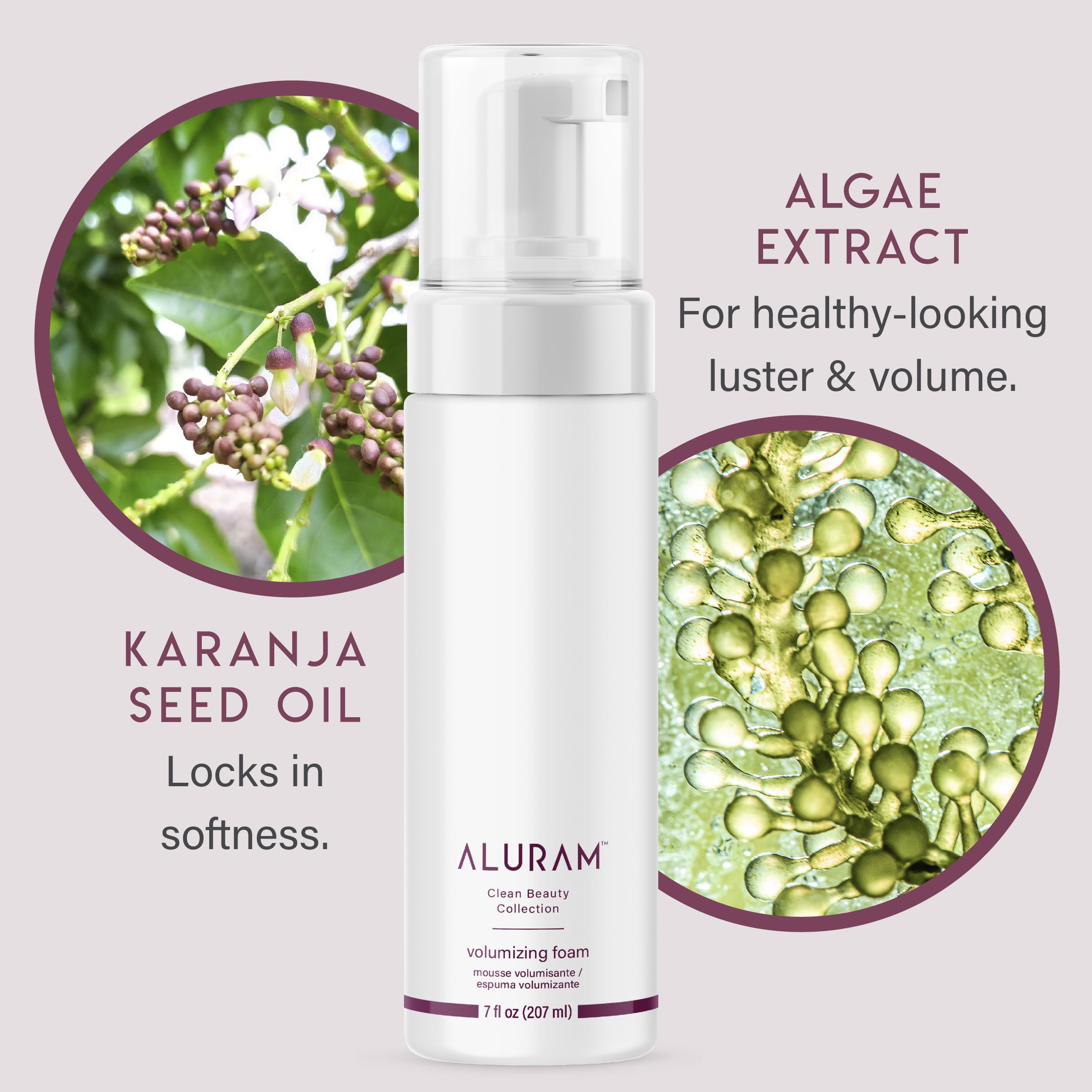 ALURAM Hydratation à l’algue : richesse hydratante pour cheveux souples.